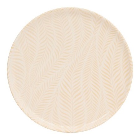 Assiette à dessert Gina 22cm feuillage crème