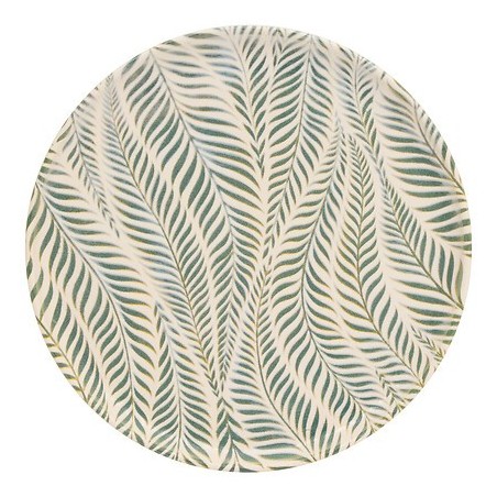 Assiette à dessert Gina 22cm feuillage vert