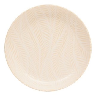 Assiette creuse Gina 22cm feuillage crème