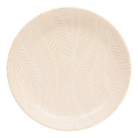 Assiette creuse Gina 22cm feuillage crème