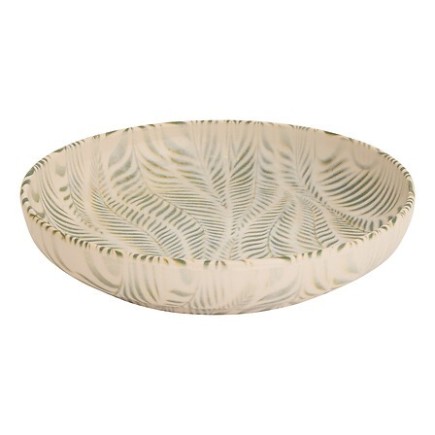 Assiette creuse Gina 22cm feuillage vert
