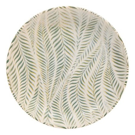 Assiette creuse Gina 22cm feuillage vert