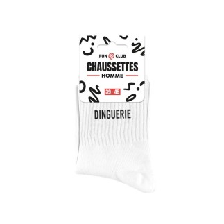 Chaussettes Blanches Dinguerie Homme