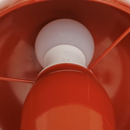 Lampe champignon métal terracotta