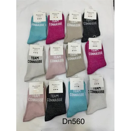 Chaussettes Paillettes Team Connasse