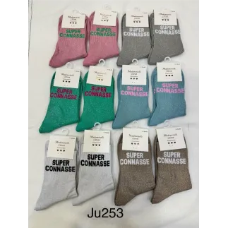 Chaussettes Paillettes Super Connasse