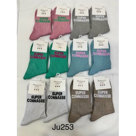 Chaussettes Paillettes Super Connasse