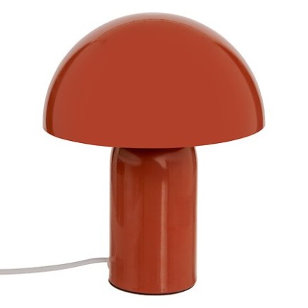 Lampe champignon métal terracotta