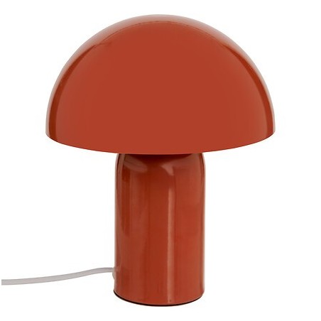 Lampe champignon métal terracotta