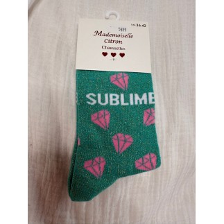 Chaussettes Paillettes Sublime turquoise