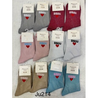 CHAUSSETTES PAILLETTES BISOUS COEUR