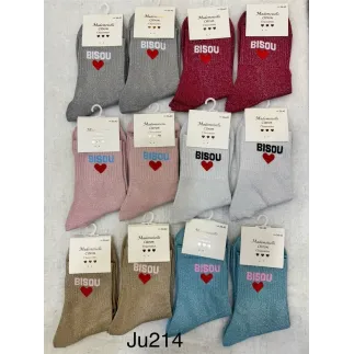 CHAUSSETTES PAILLETTES BISOUS COEUR
