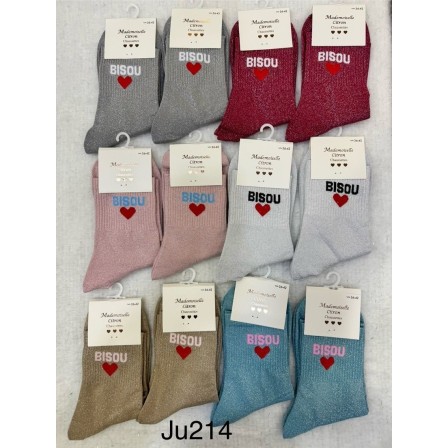 CHAUSSETTES PAILLETTES BISOUS COEUR