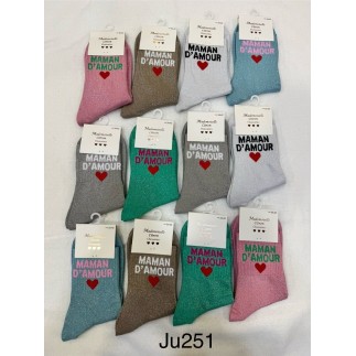 CHAUSSETTES PAILLETTES MAMAN D'AMOUR