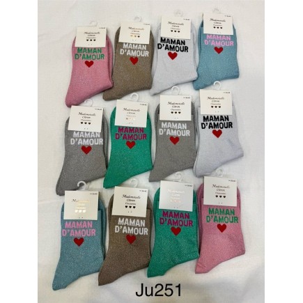 CHAUSSETTES PAILLETTES MAMAN D'AMOUR