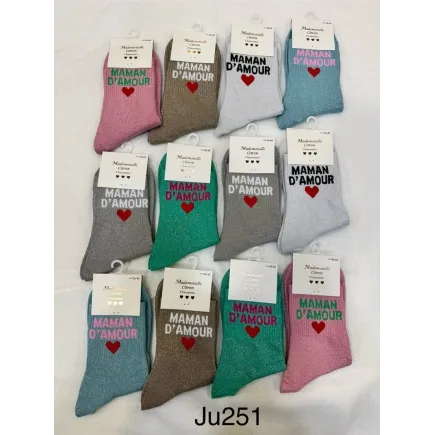 CHAUSSETTES PAILLETTES MAMAN D'AMOUR
