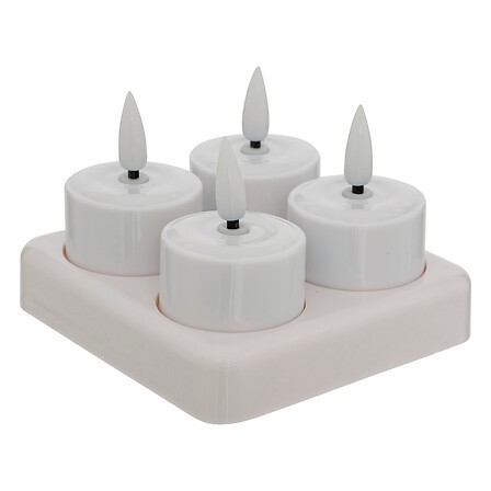 4 bougies chauffe-plats LED rechargeables Aitor 4 bougies chauffe-plats LED rechargeables Aitor