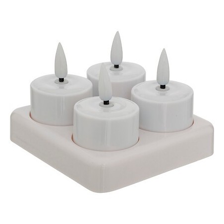 4 bougies chauffe-plats LED rechargeables Aitor