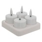 4 bougies chauffe-plats LED rechargeables Aitor 4 bougies chauffe-plats LED rechargeables Aitor