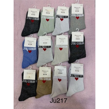 Chaussettes Paillettes Joli coeur