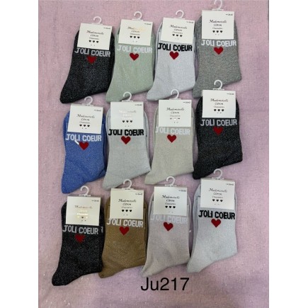 Chaussettes Paillettes Joli coeur