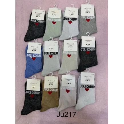 Chaussettes Paillettes Joli coeur