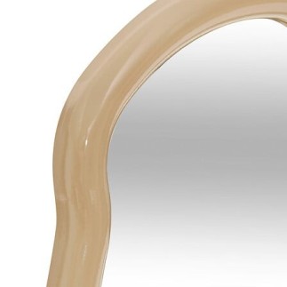 Miroir forme organique beige