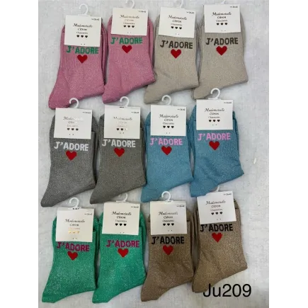 Chaussettes Paillettes J'adore
