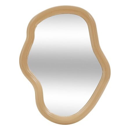 Miroir forme organique beige