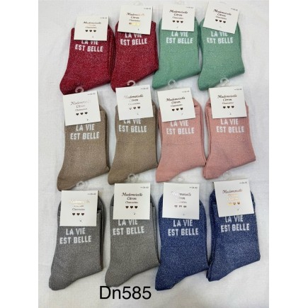 CHAUSSETTES PAILLETTES LA VIE EST BELLE