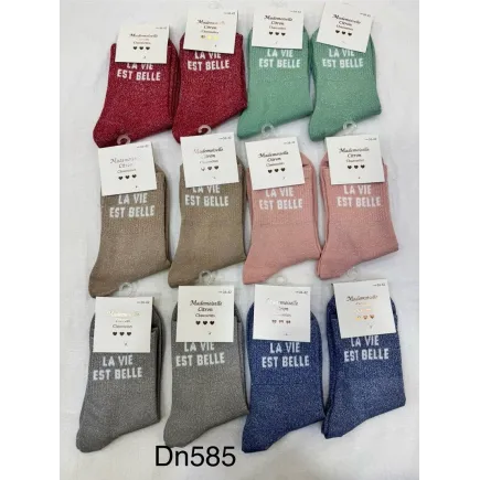 CHAUSSETTES PAILLETTES LA VIE EST BELLE