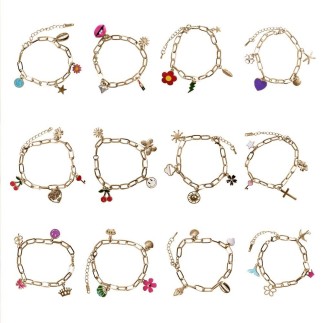Bracelet acier inoxydable avec charms