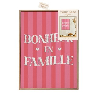 Toile tuftee bonheur en famille