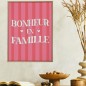 Toile tuftee bonheur en famille Toile tuftee bonheur en famille