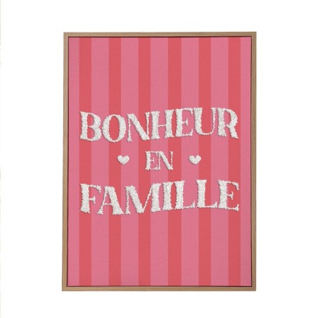Toile tuftee bonheur en famille