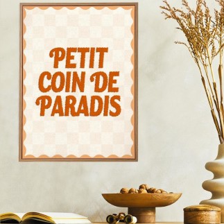 Toile tuftee petit coin de paradis