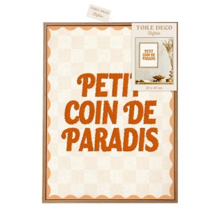 Toile tuftee petit coin de paradis