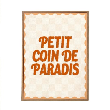 Toile tuftee petit coin de paradis Toile tuftee petit coin de paradis