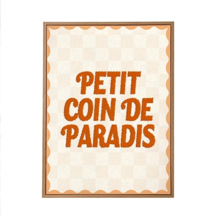 Toile tuftee petit coin de paradis