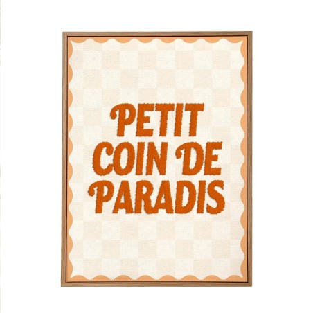 Toile tuftee petit coin de paradis