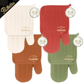 Set gant et manique à paillettes brodàs