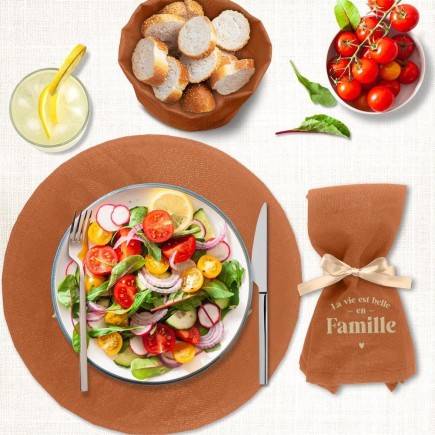 Set de 2 serviettes à paillettes brodés