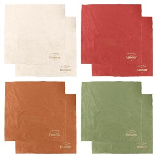 Set de 2 serviettes à paillettes brodés