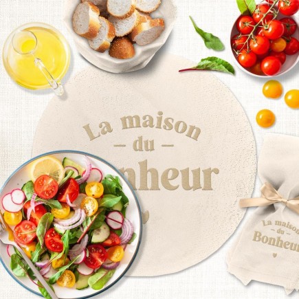 Set de table à paillettes brodés