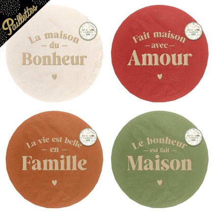 Set de table à paillettes brodés