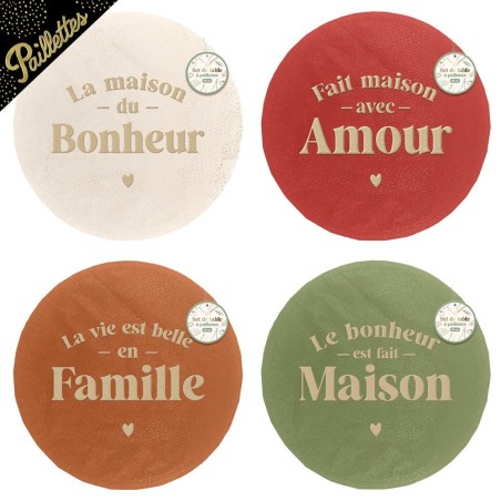 Set de table à paillettes brodés