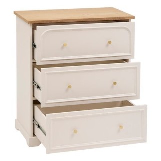 Commode 3 tiroirs Mohea ivoire