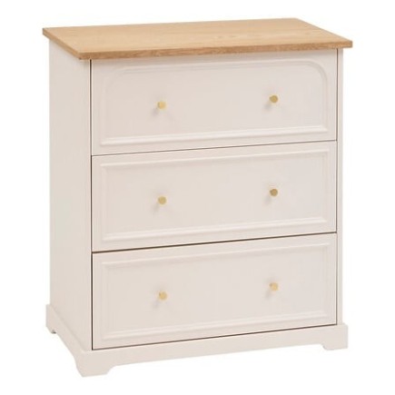 Commode 3 tiroirs Mohea ivoire