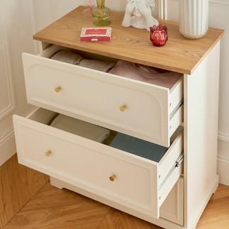 Commode 3 tiroirs Mohea ivoire