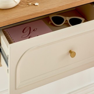 Console 2 tiroirs Mohea ivoire